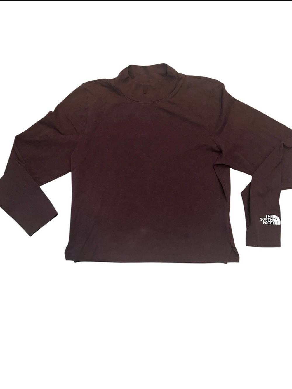 The North Face Women's Long Sleeve mock neck  Turtleneck Tee - Burgundy XL